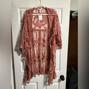 NWT Mauve Lace Lauren Conrad Kimono